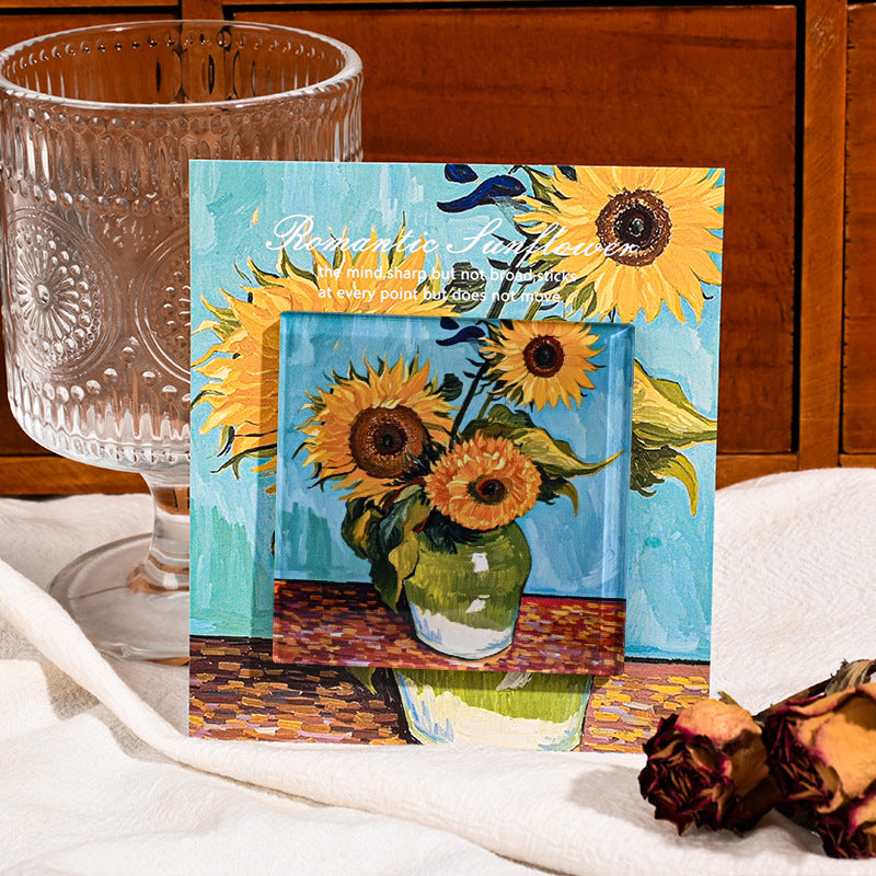 Custom Acrylic Fridge Magnet Van Gogh Starry Night Sunrise Impression Nordic Art