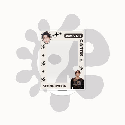 CORTIS  Acrylic Card Photo Frame Stand with Stars Pattern Rectangular Shape  Acrylic Card Stand