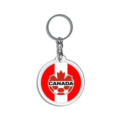 2026 Football National Flag Acrylic Keychain | Round Sports Fan Souvenir