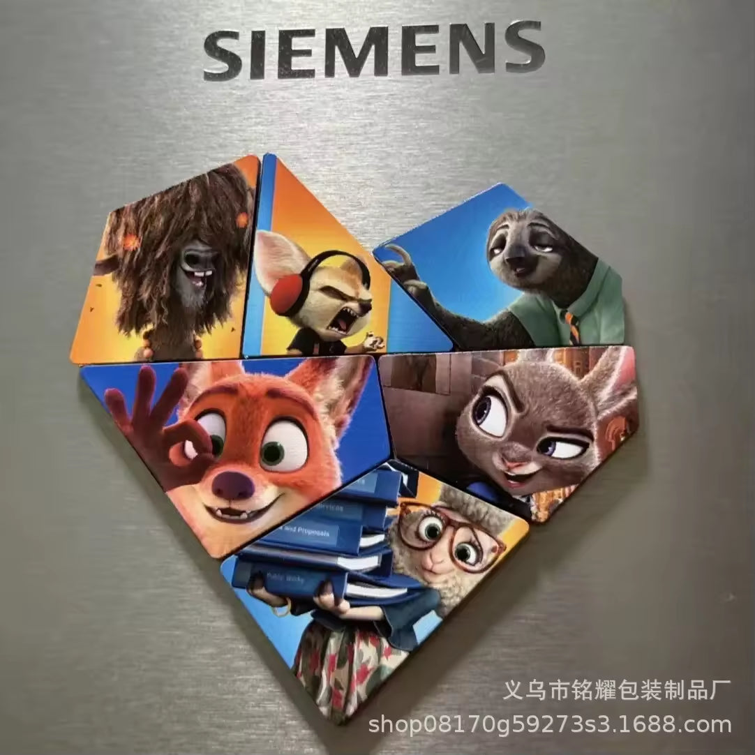 Zootopia Rotating Magnetic Acrylic Fridge Sticker Custom Acrylic Charm