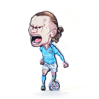 Customised Acrylic Stands Featuring Cartoon Footballers | Double-Sided Desktop Display Collectibles