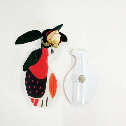 Custom Acrylic Vase Shaped Fridge Magnet Epoxy Coated Artistic Home Decor Magnetic Refrigerator Sticker
