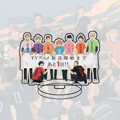 Custom Standee Haikyuu Volleyball Anime Team Acrylic Desktop Stand Figure Hinata Shoyo Kageyama Tobio Gift Decoration