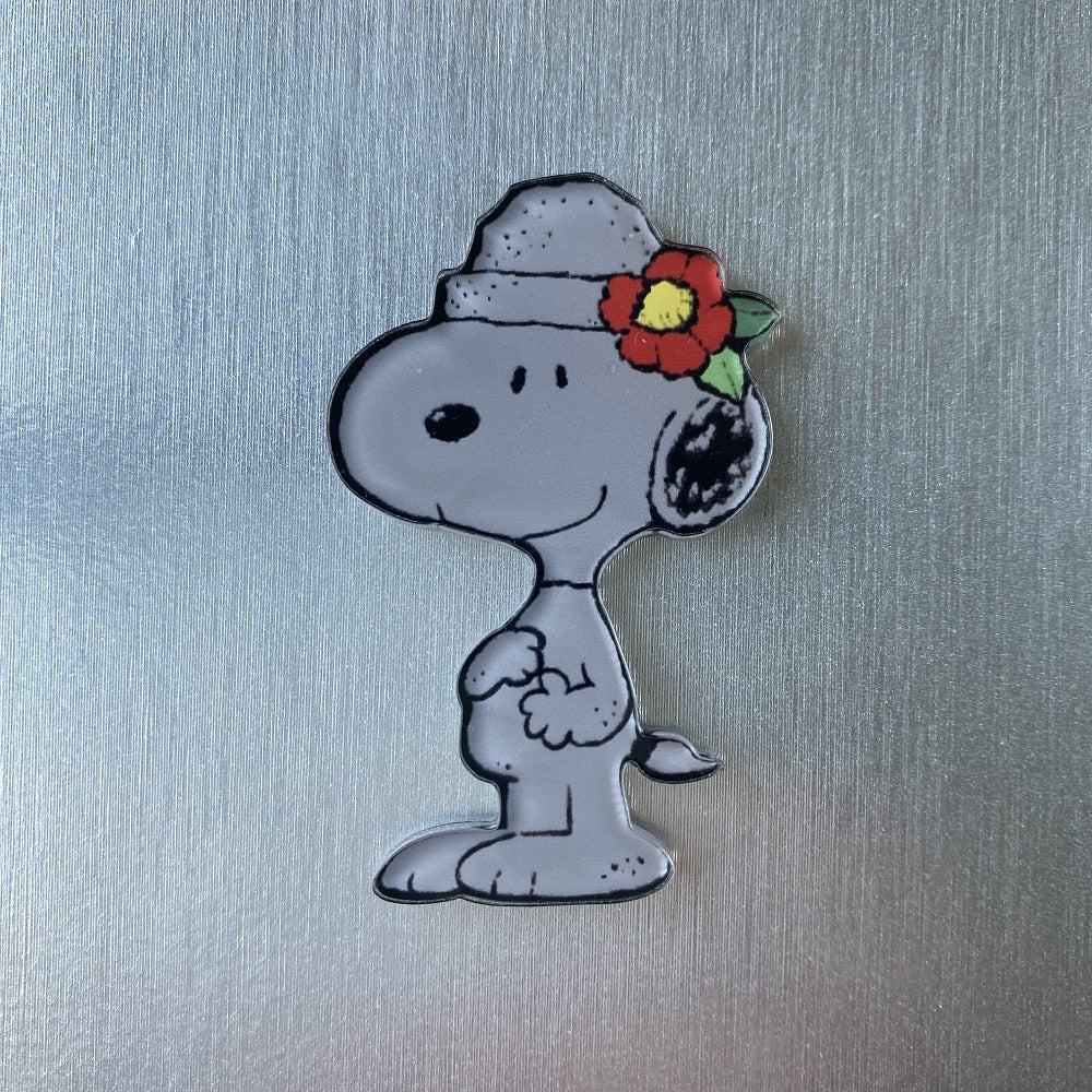 Custom Cute Cartoon Dog Fridge Magnets  Garden Series Soft Magnetic Refrigerator Decor