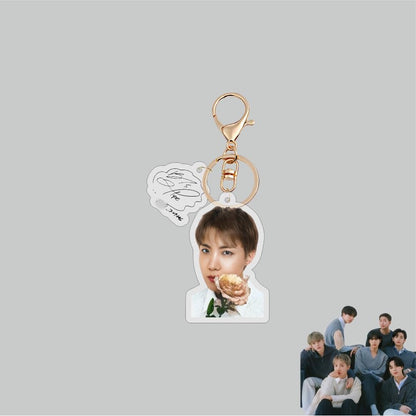 KPOP Idol Bangtan Boys Lightweight Photo Keychain UV Printing  for Backpack Bag Accessories Gift