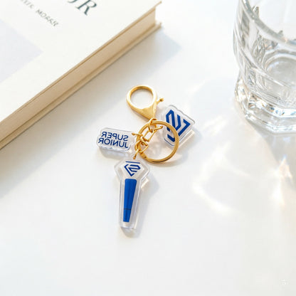 Custom Kpop Style Acrylic Light Keychain  Cartoon Photo Pendant for Gifts Souvenirs Fans