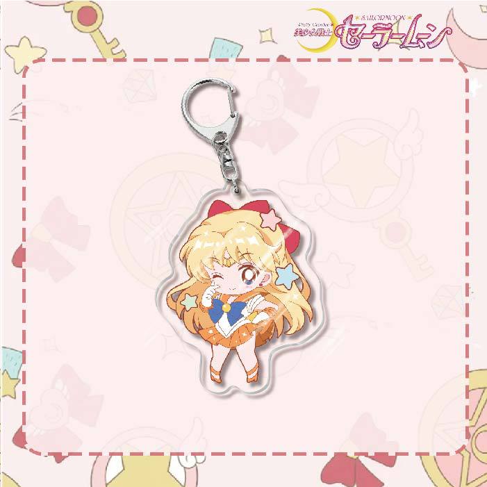 Custom Keychain Cute Cartoon Tsukino Usagi Metal Anime Sailormoon UV Printing Waterproof Bottle Custom Opener