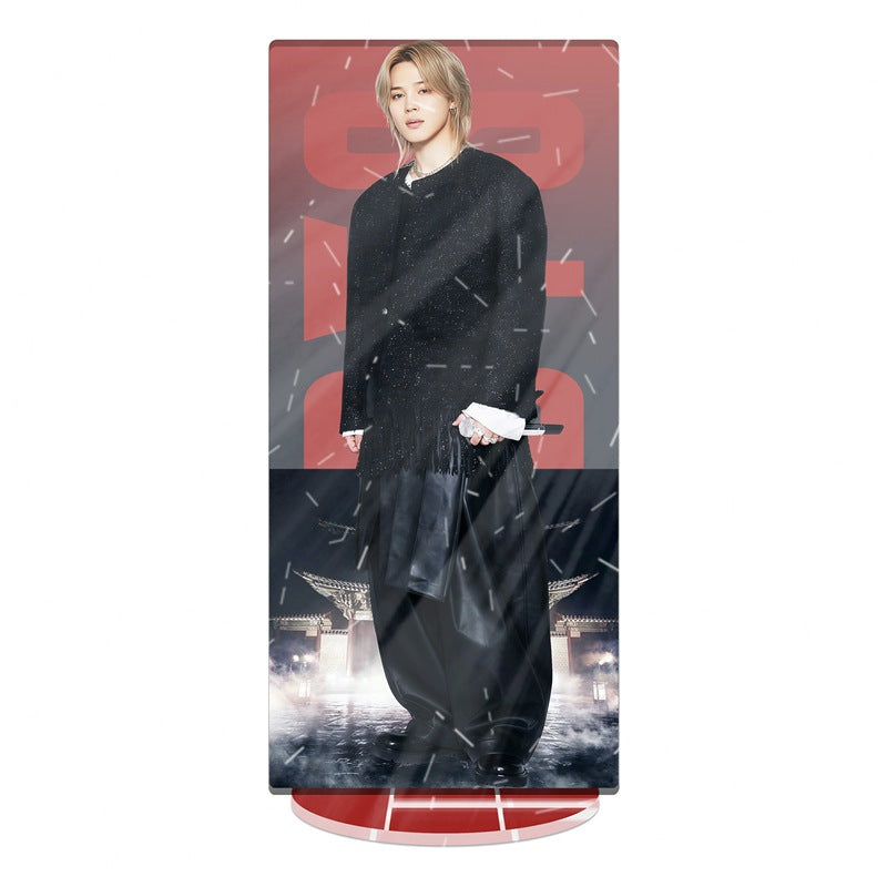 BTS 2026 World Tour Acrylic Stained Glass Standee – Double Layer Printed Display (BTS 7V)