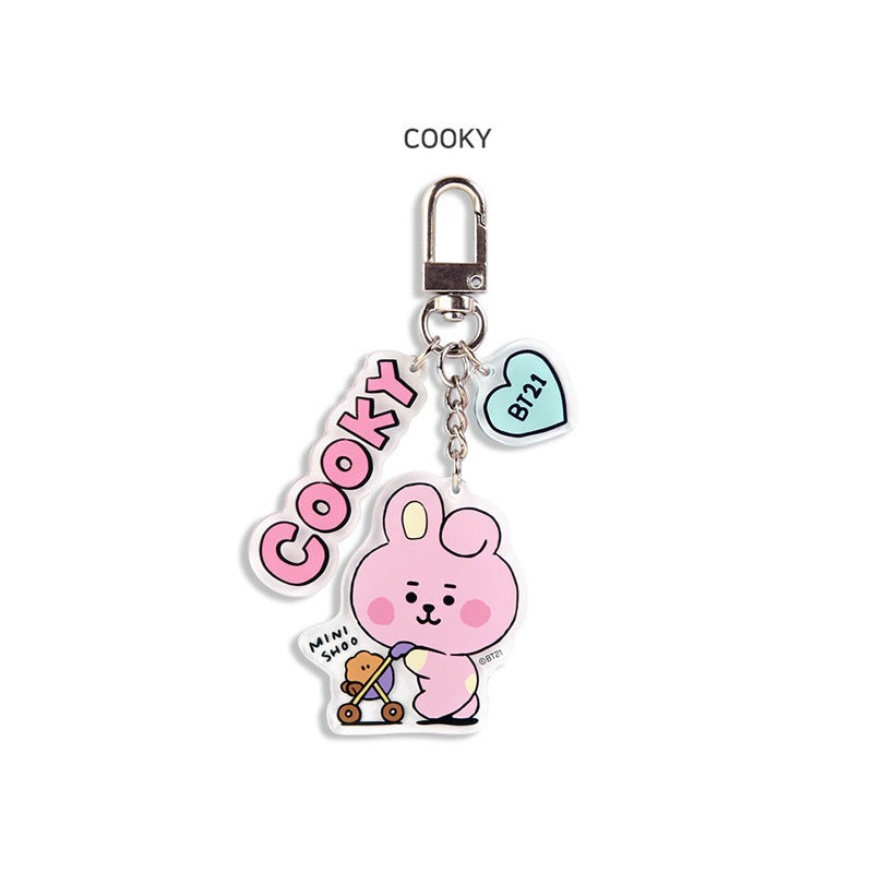 Kpop Idol Custom BTS Acrylic Keychain Cartoon Idol Style Charm Pendant for Gifts Souvenirs Fans