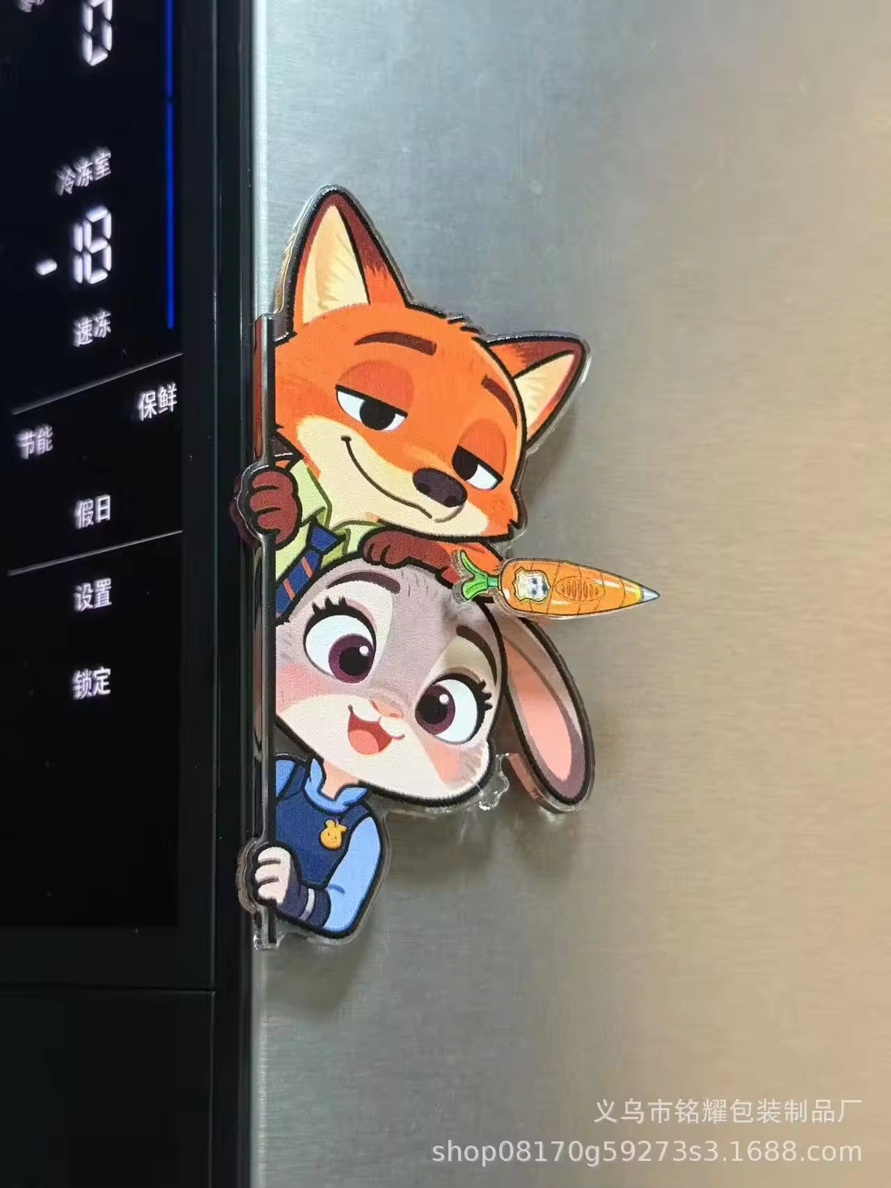 Zootopia Rotating Magnetic Acrylic Fridge Sticker Custom Acrylic Charm