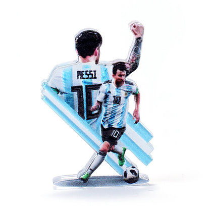 Customised Acrylic Stands Featuring Cartoon Footballers | Double-Sided Desktop Display Collectibles