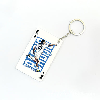 Basketball Player Card Acrylic Keychain | Cartoon Sports Collectible Keyring