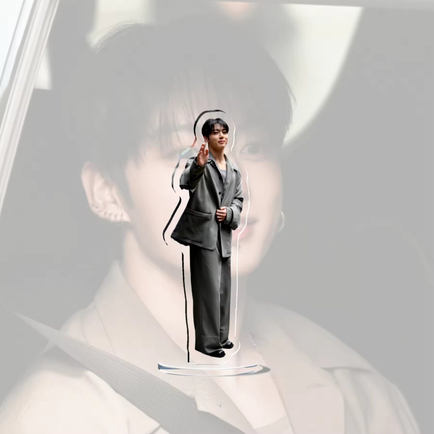 Custom KPOP Jungkook Standee HD Photo Double-Sided UV Printed Eco-Friendly PVC Desktop Display Custom Birthday Gift Standee