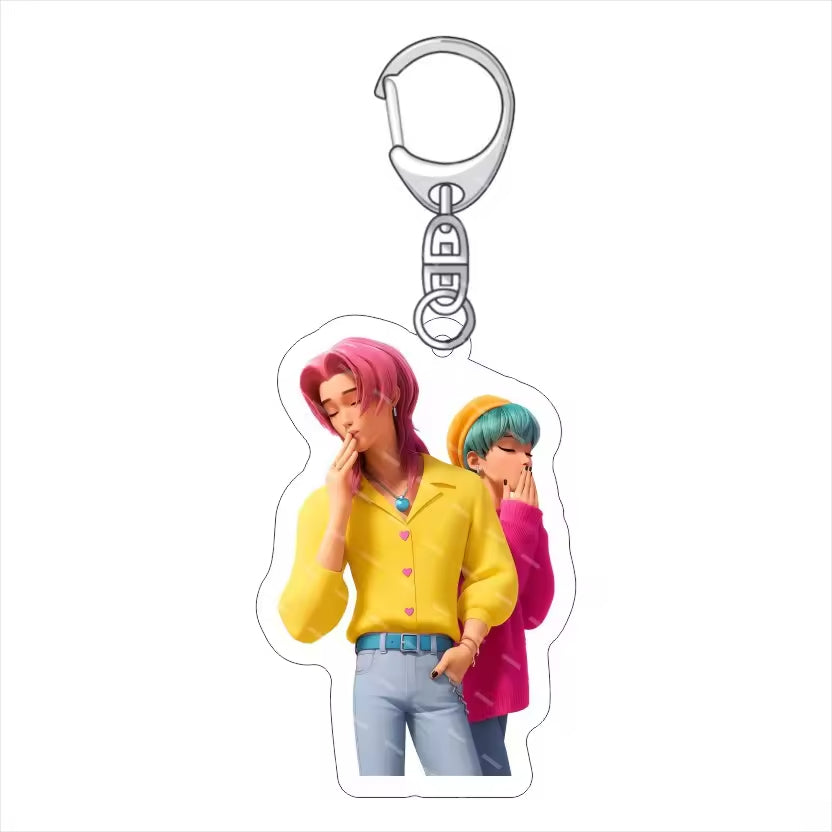 Demon Hunter Anime Cartoon  Acrylic Waterproof Keychain-Wholesale Custom Business Gift