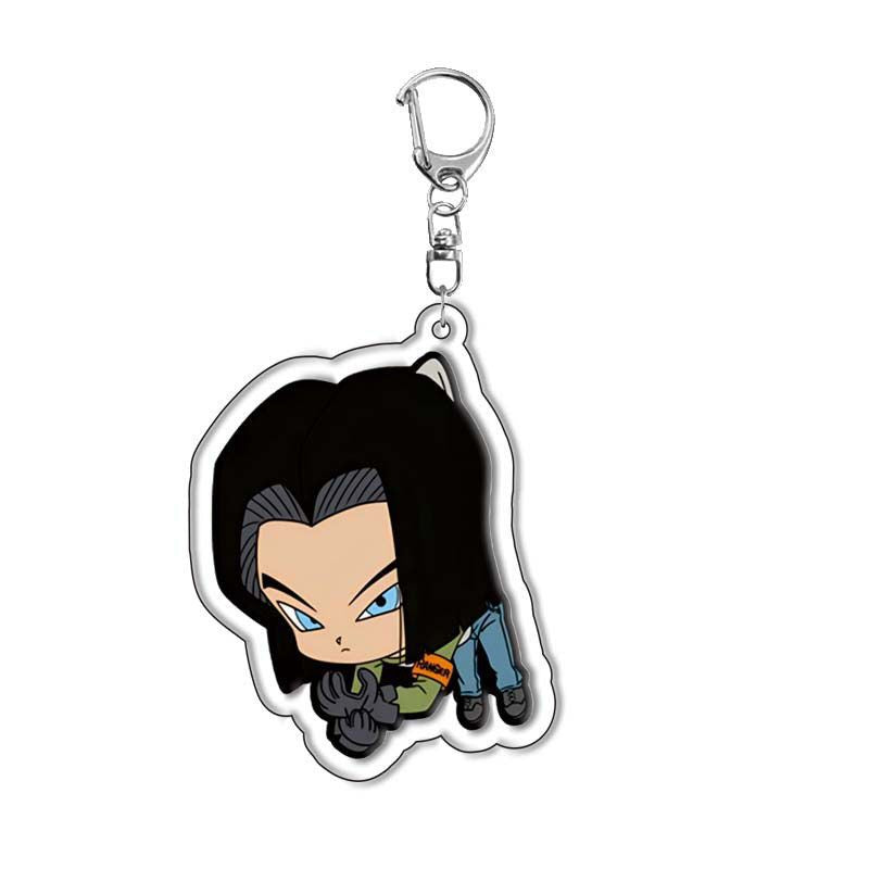Dragon Ball Acrylic Keychain – Goku, Vegeta, Beerus, Android 18 Super Saiyan Anime Keyring Pendant