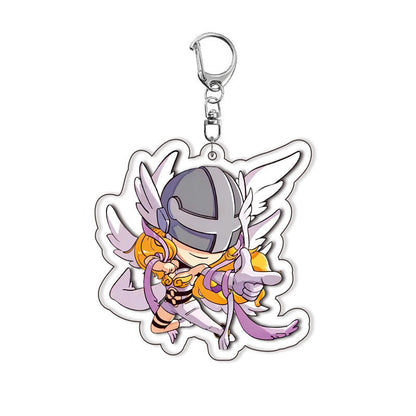 Digimon Keyring: Anime Merchandise, Backpack Charm, Double-Sided Acrylic Keyring