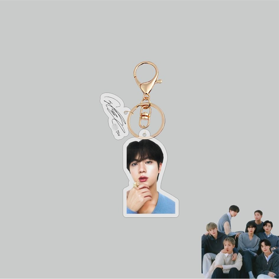 KPOP Idol Bangtan Boys Lightweight Photo Keychain UV Printing  for Backpack Bag Accessories Gift