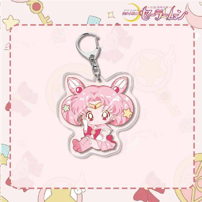 Custom Keychain Cute Cartoon Tsukino Usagi Metal Anime Sailormoon UV Printing Waterproof Bottle Custom Opener