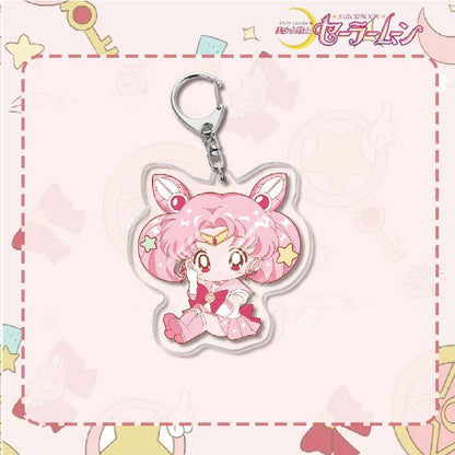 Custom Keychain Cute Cartoon Tsukino Usagi Metal Anime Sailormoon UV Printing Waterproof Bottle Custom Opener