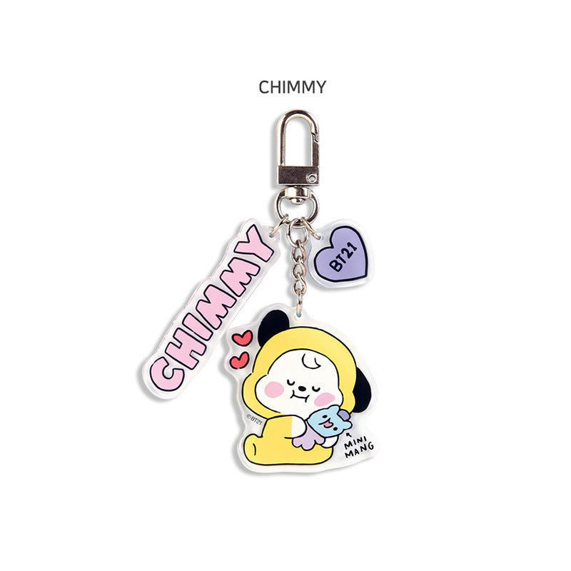 Kpop Idol Custom BTS Acrylic Keychain Cartoon Idol Style Charm Pendant for Gifts Souvenirs Fans