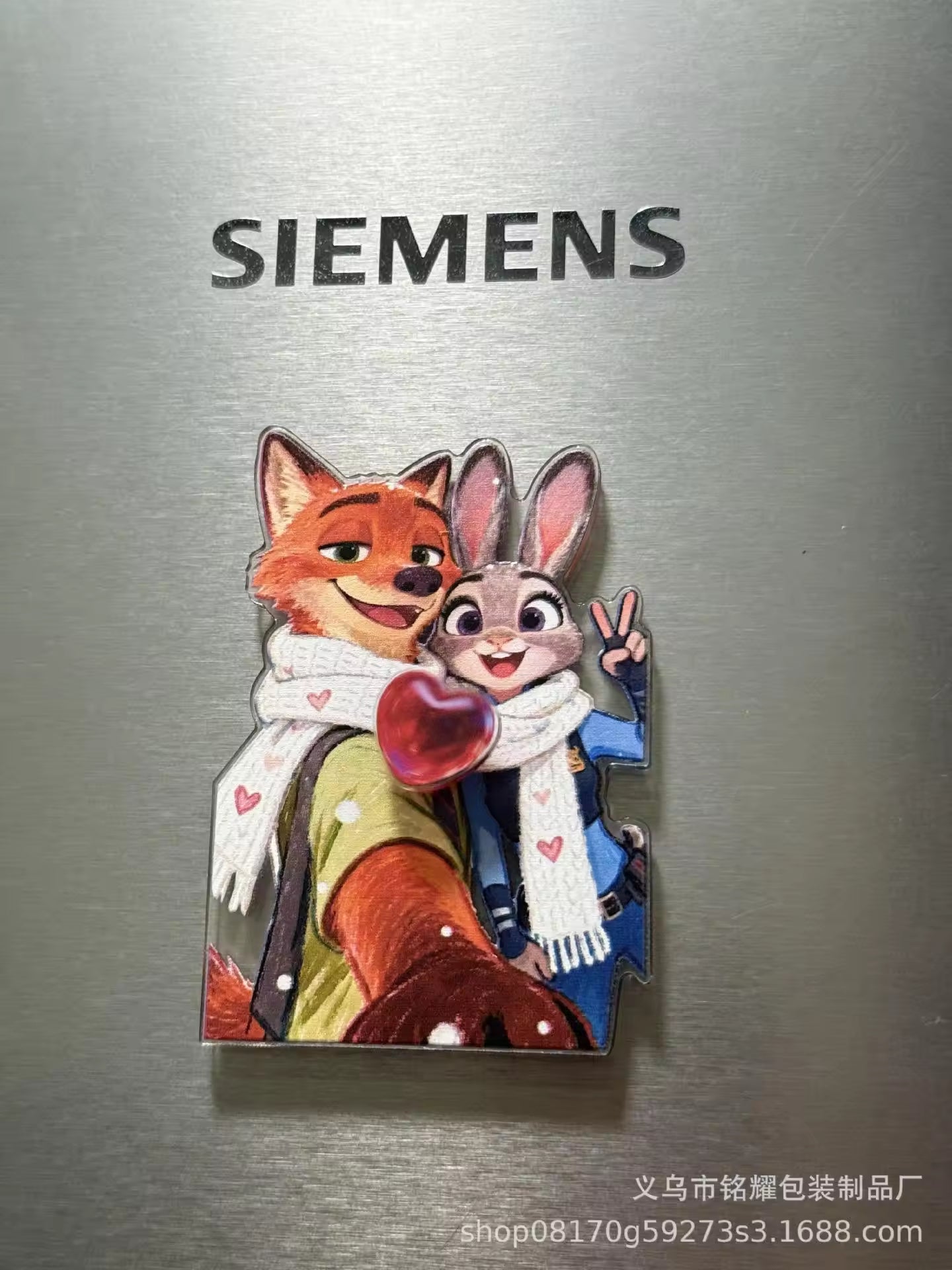 Zootopia Rotating Magnetic Acrylic Fridge Sticker Custom Acrylic Charm