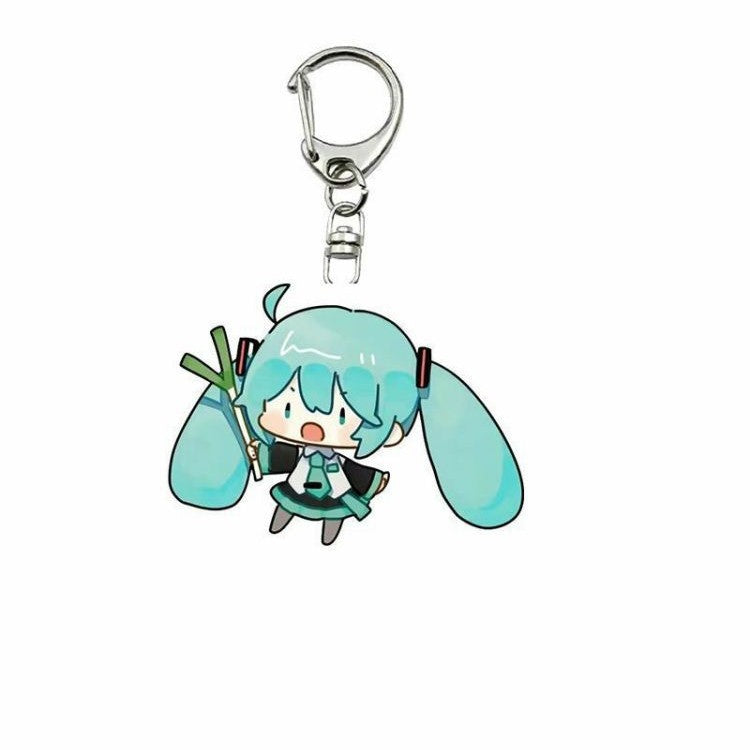 Hatsune Miku Acrylic Keychain – Cute Anime Girl Keyring, Creative Kawaii Pendant Accessory
