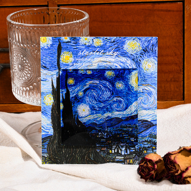 Custom Acrylic Fridge Magnet Van Gogh Starry Night Sunrise Impression Nordic Art