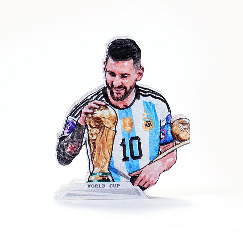 Cartoon Football Player Acrylic Stand | Double-Sided Desk Display Collectible