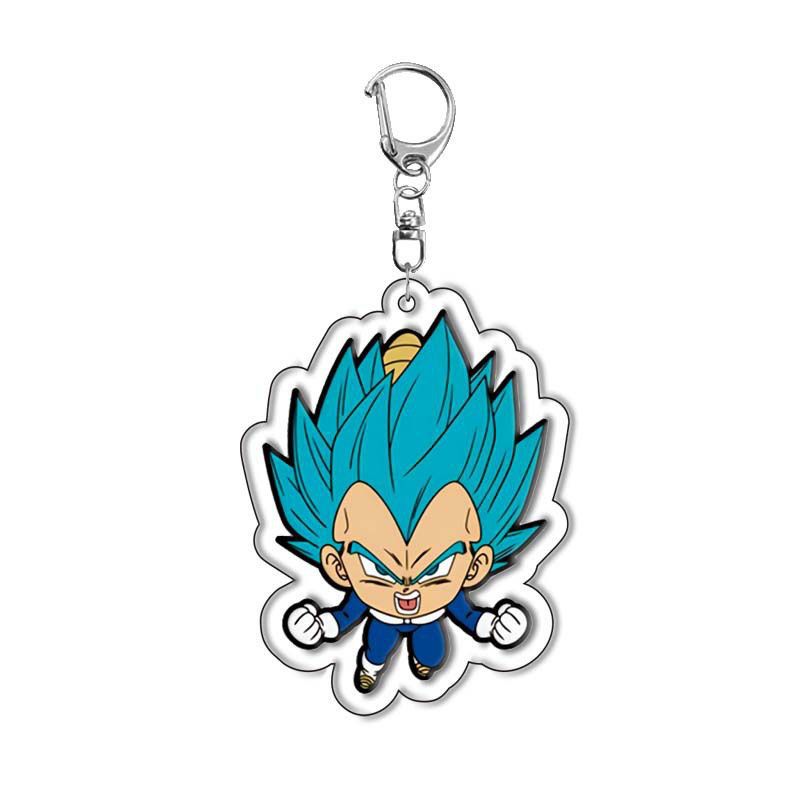 Dragon Ball Acrylic Keychain – Goku, Vegeta, Beerus, Android 18 Super Saiyan Anime Keyring Pendant