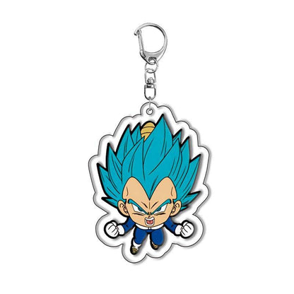 Dragon Ball Acrylic Keychain – Goku, Vegeta, Beerus, Android 18 Super Saiyan Anime Keyring Pendant