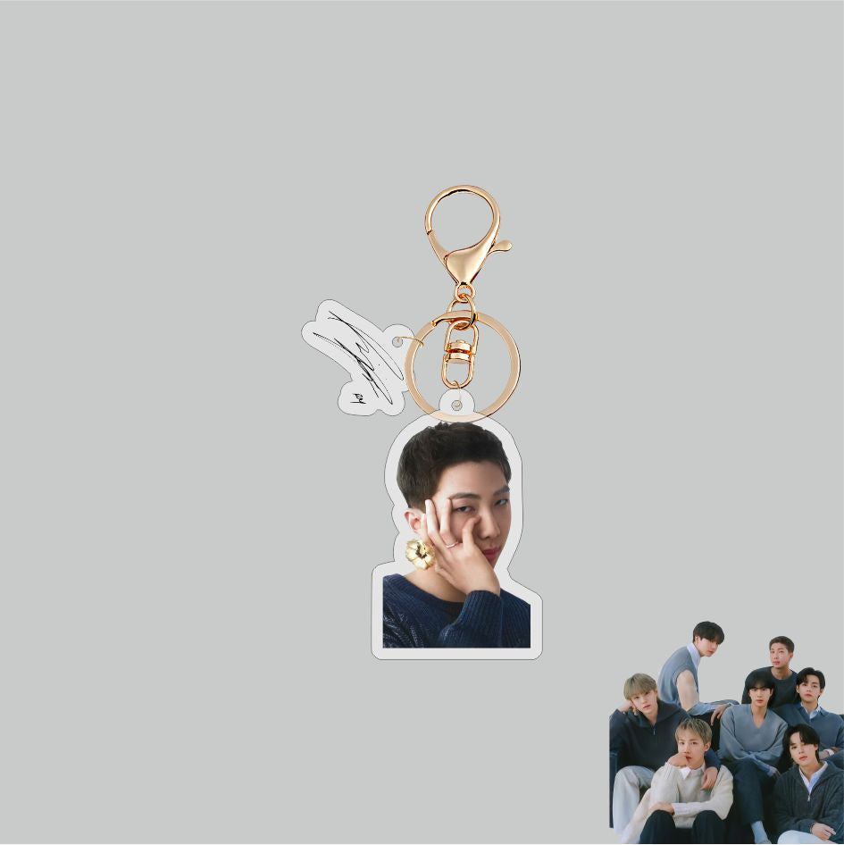 KPOP Idol Bangtan Boys Lightweight Photo Keychain UV Printing  for Backpack Bag Accessories Gift