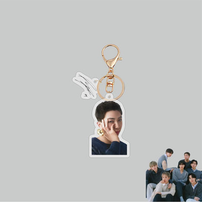 KPOP Idol Bangtan Boys Lightweight Photo Keychain UV Printing  for Backpack Bag Accessories Gift