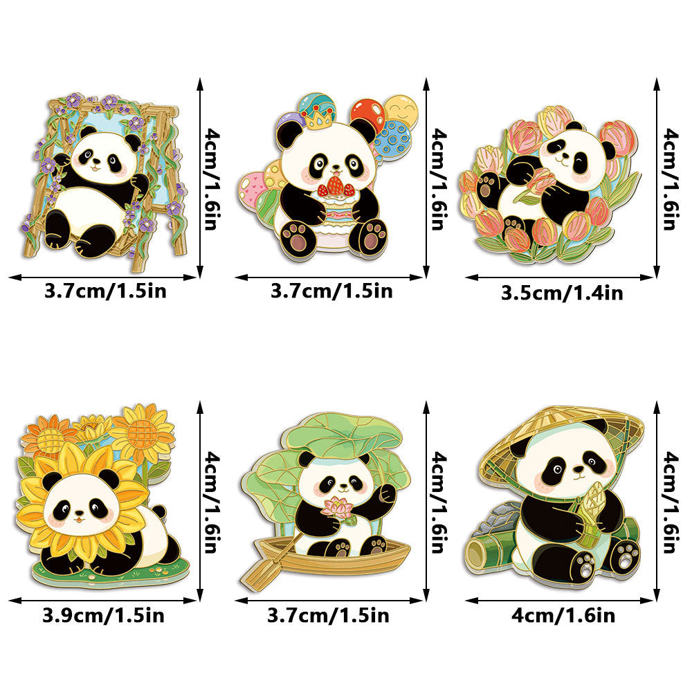 Custom Cute Panda Acrylic Fridge Magnets  Creative Animal Magnetic Refrigerator Decor