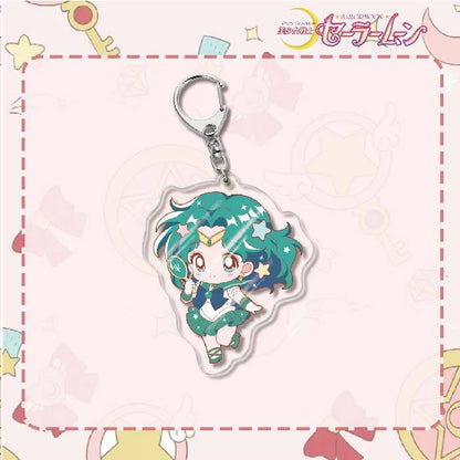 Custom Keychain Cute Cartoon Tsukino Usagi Metal Anime Sailormoon UV Printing Waterproof Bottle Custom Opener