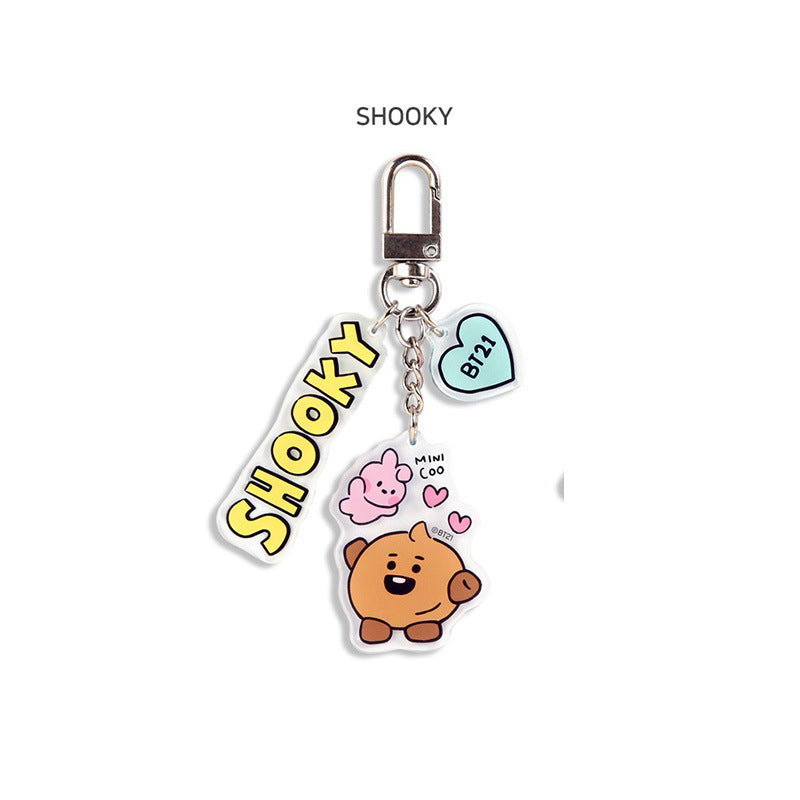 Kpop Idol Custom BTS Acrylic Keychain Cartoon Idol Style Charm Pendant for Gifts Souvenirs Fans