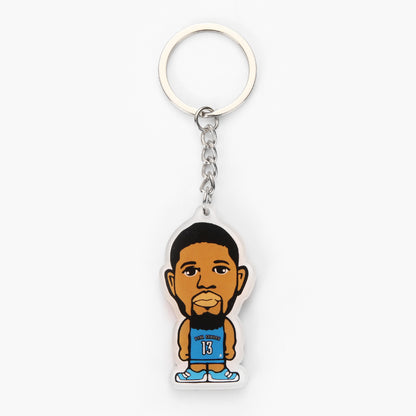 Custom Cartoon Basketball Player Acrylic Keychain | Personalized Sports Fan Gift