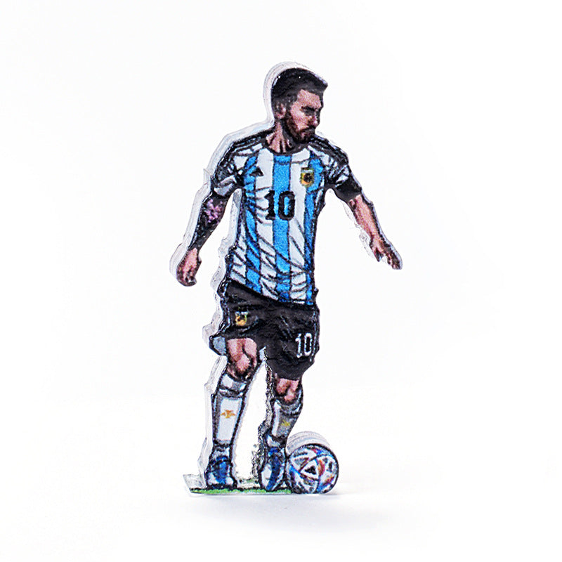 Cartoon Football Player Acrylic Stand | Double-Sided Desk Display Collectible