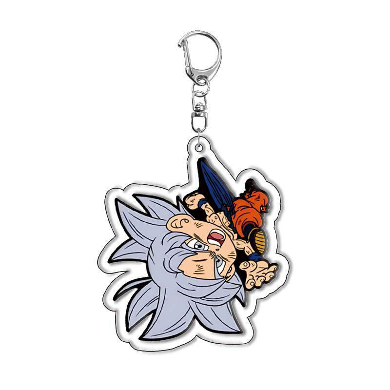 Dragon Ball Acrylic Keychain – Goku, Vegeta, Beerus, Android 18 Super Saiyan Anime Keyring Pendant