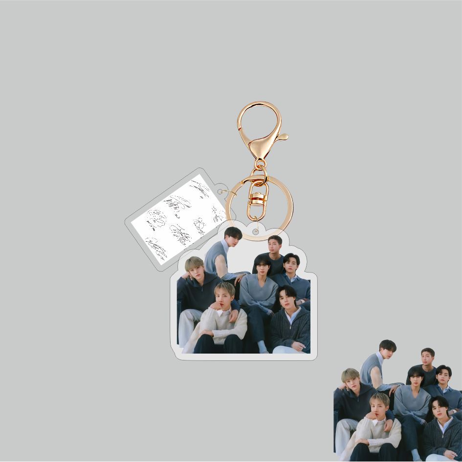 KPOP Idol Bangtan Boys Lightweight Photo Keychain UV Printing  for Backpack Bag Accessories Gift