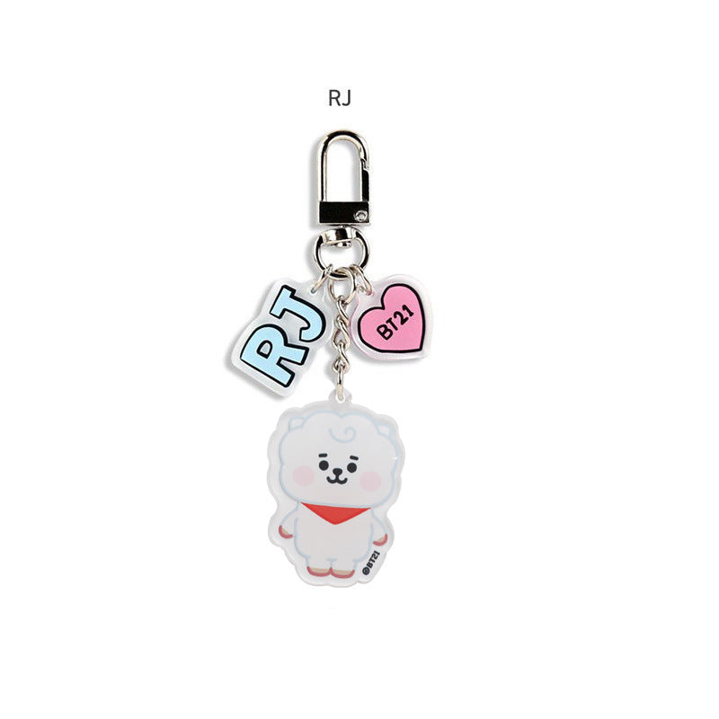 Kpop Idol Custom BTS Acrylic Keychain Cartoon Idol Style Charm Pendant for Gifts Souvenirs Fans
