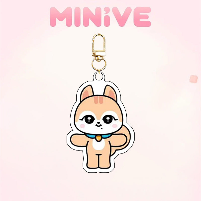 KPOP Idol Miniteen SKZ UV Printed Acrylic Keychain Custom Digital Photo Cartoon Charm Pendant Keyring