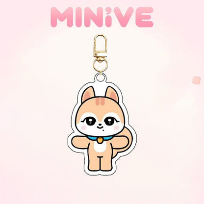 KPOP Idol Miniteen SKZ UV Printed Acrylic Keychain Custom Digital Photo Cartoon Charm Pendant Keyring