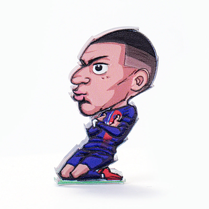 Cartoon Football Player Acrylic Stand | Double-Sided Desk Display Collectible