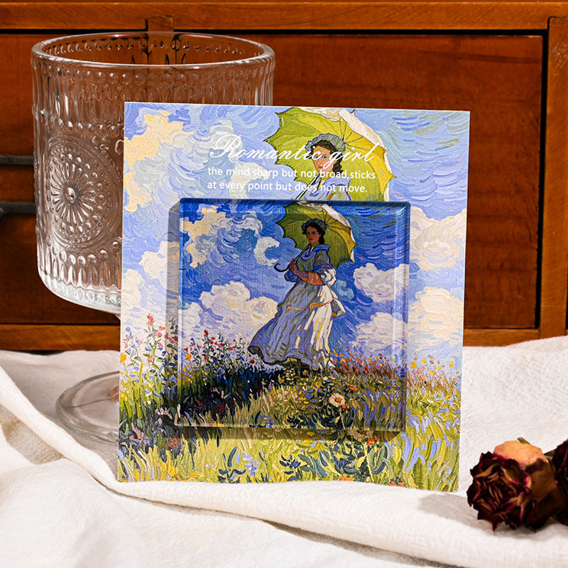 Custom Acrylic Fridge Magnet Van Gogh Starry Night Sunrise Impression Nordic Art