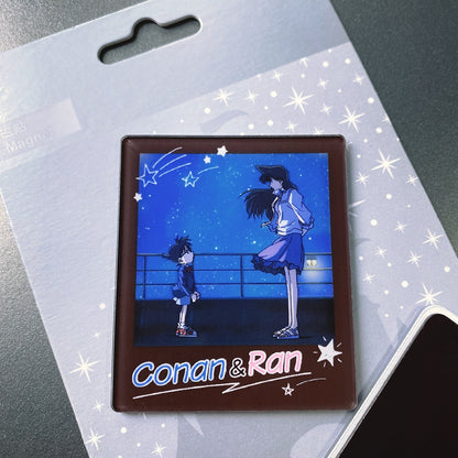 Anime Style Acrylic Photo Frame Fridge Magnets  Polaroid-Inspired Magnetic Refrigerator Decor