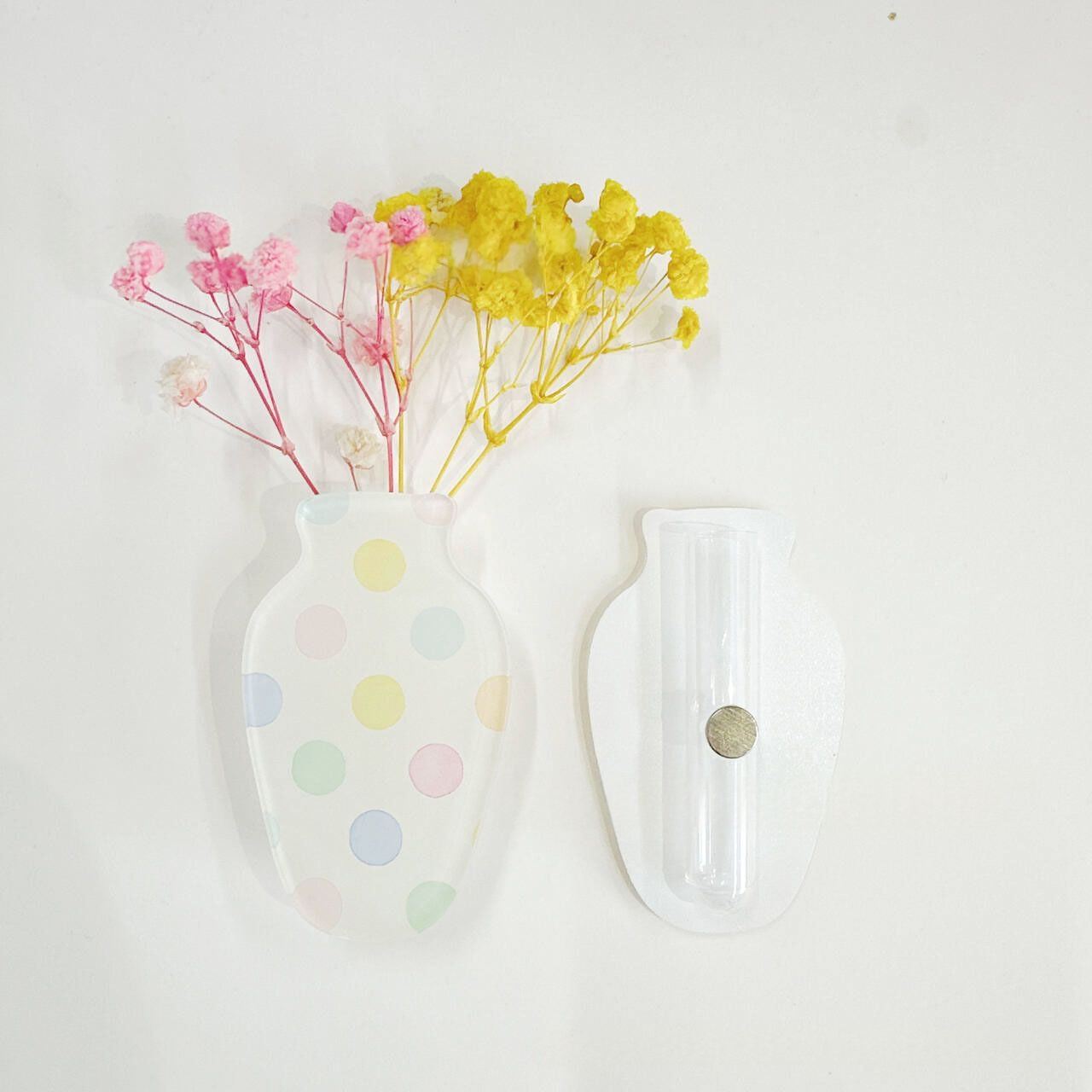Custom Acrylic Vase Shaped Fridge Magnet Epoxy Coated Artistic Home Decor Magnetic Refrigerator Sticker
