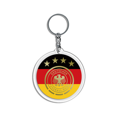 2026 Football National Flag Acrylic Keychain | Round Sports Fan Souvenir