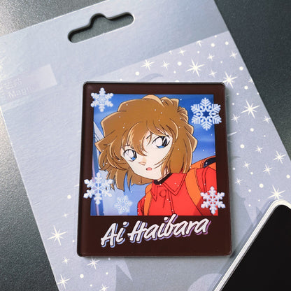 Anime Style Acrylic Photo Frame Fridge Magnets  Polaroid-Inspired Magnetic Refrigerator Decor