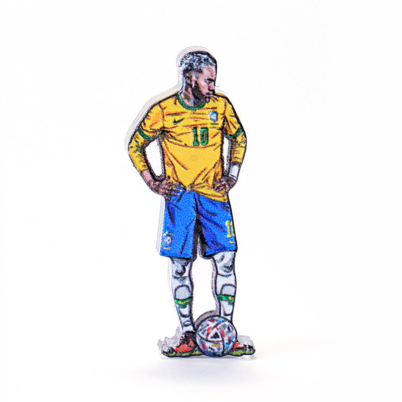 Cartoon Football Player Acrylic Stand | Double-Sided Desk Display Collectible