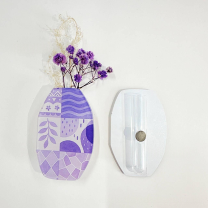 Custom Acrylic Vase Shaped Fridge Magnet Epoxy Coated Artistic Home Decor Magnetic Refrigerator Sticker
